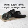 Carved Western Cowboy Belt Cow Head Buckle Embossed Belt Luxury Waistband  For Man Women