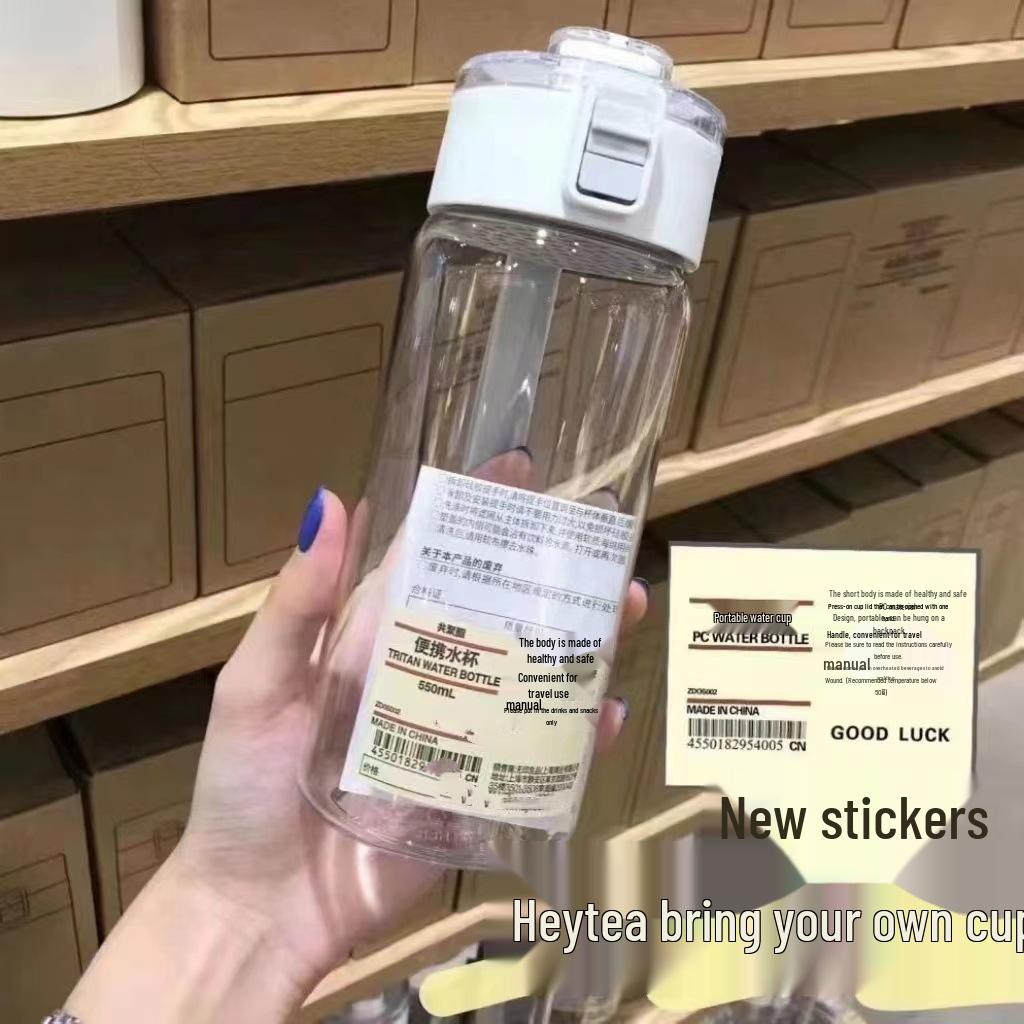 Stylish Transparent Water Bottle for Men & Women - Perfect for Tea Brewing, Office Use, and On-the-Go Hydration