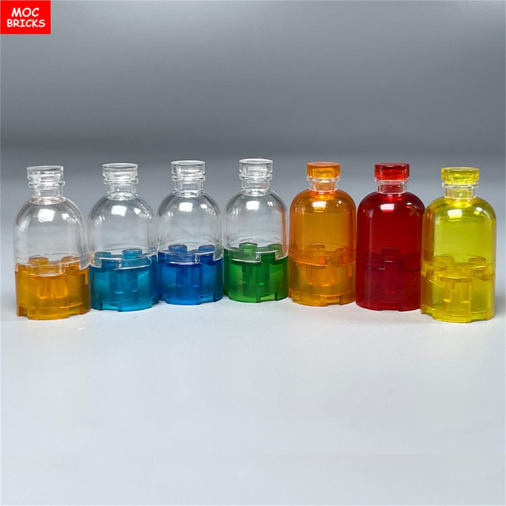 MOC Bricks Transparent Container Drinking bottle 30351 Water Playthings Round 2x2x1 Dome Top-Hollow Stud Constructing Blocks Kids Toys