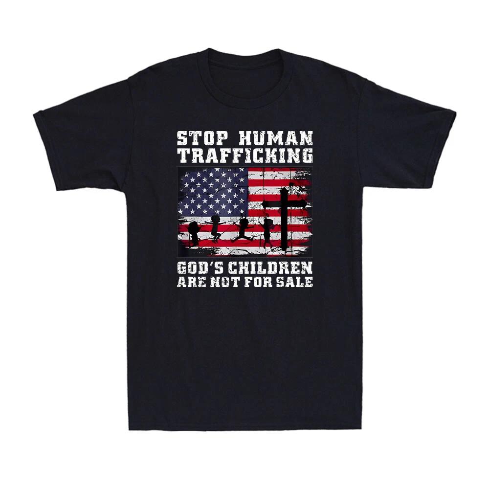 Stop Human Trafficking, God s Children Are Not For Sale US Flag Men s T-Shirt XS