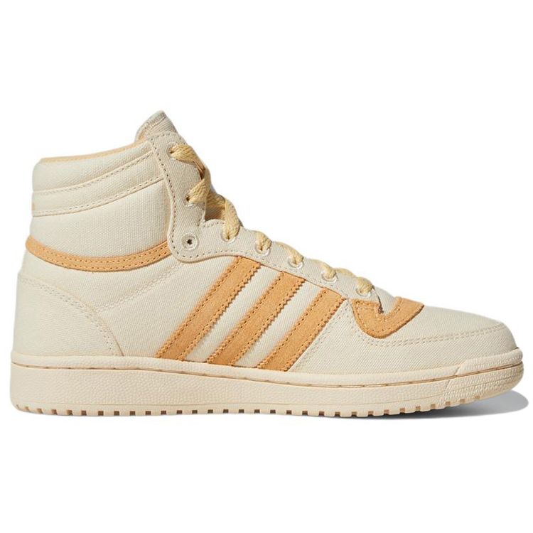 Adidas Originals Top Ten Rb Casual Durable Non-Slip High-Top Skate Shoes Women Sneakers Beige Orange GX0822