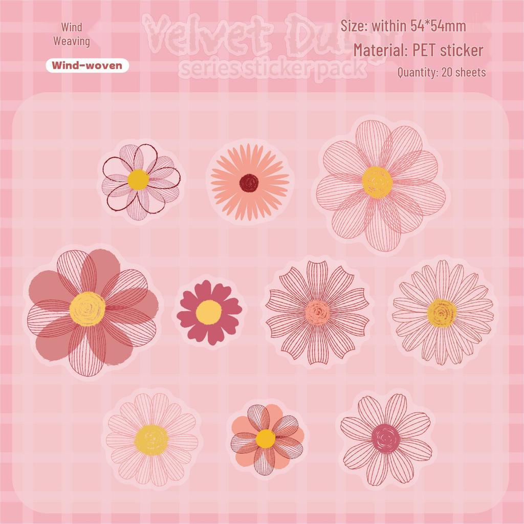 Retro Story DIY Kreatives Sticker-Set: Pastellserie