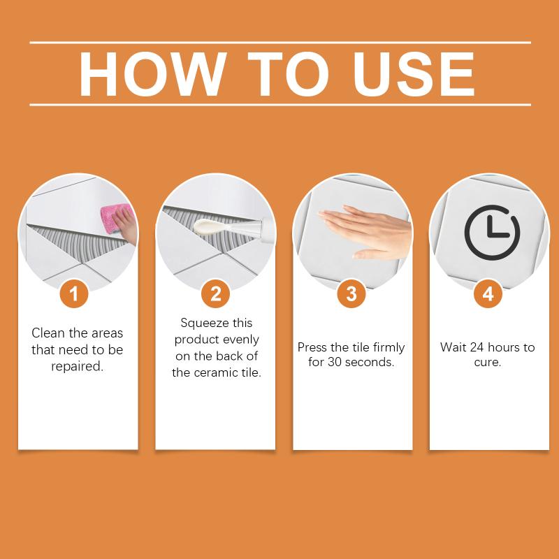 Jakehoe Tile Repair Paste - Home Tile Repair Paste for Loose, Cracked, Hollow, Scratched, and Dentchy Tiles one size