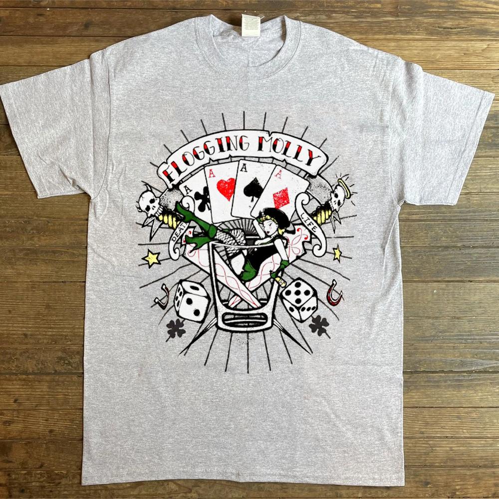 NEW Flogging Molly Short Sleeve Gray All Size Gift Fan TShirt AE417 Unisex T-Shirt S