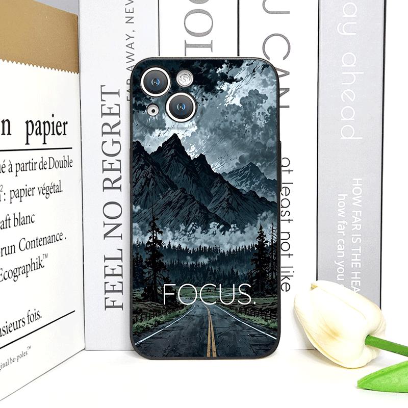 Vintage lesní krajina Sněžná hora Scenérie Pouzdro na telefon pro iPhone 17 16 12 11 14 Plus 13 15 ProMax 13 Mini X XS XR Měkký kryt