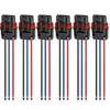 3 Pack Polaris Bus Bar Connectors – Pulse Bar Power Plug Harness for Ranger XP 1000 / RZR / RS1 / General 2018–2025 (Black Blue Red)