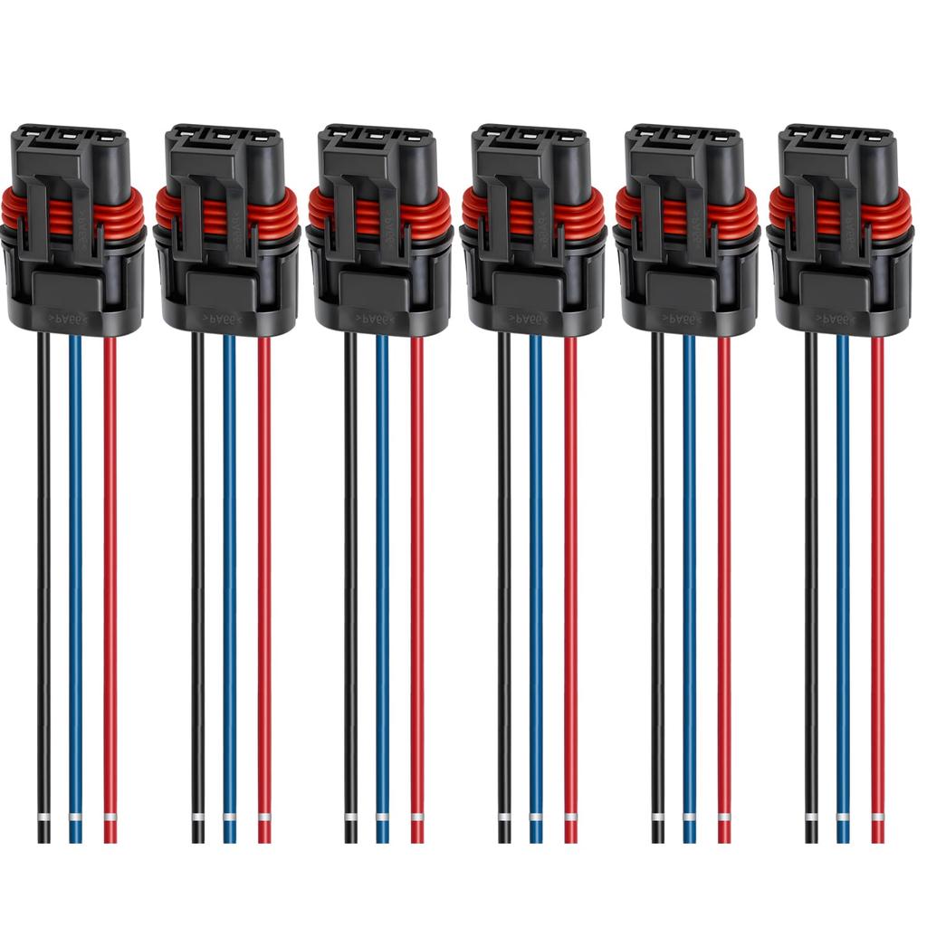3 Pack Polaris Bus Bar Connectors – Pulse Bar Power Plug Harness for Ranger XP 1000 / RZR / RS1 / General 2018–2025 (Black Blue Red)