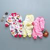 Tutina Spessa da Cartone Animato per Bambino: Flanella morbida, carina, a maniche corte per autunno/inverno