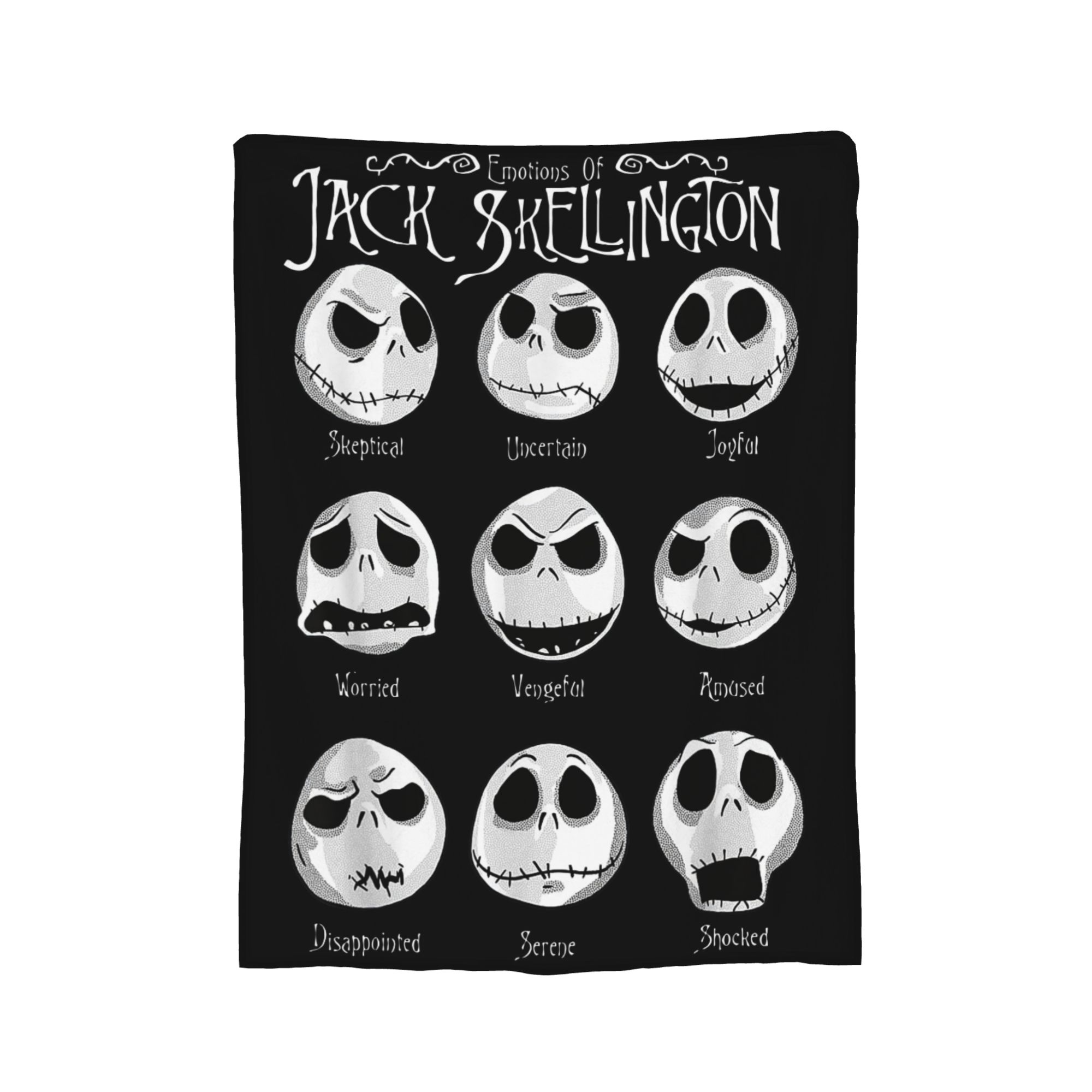

The Nightmare Before Christmas Flannel Blanket Jack And Sally Fashion Throw Blankets for Bed Sofa Couch 200x150cm Rug Piece, 75cmx90cm