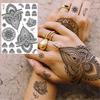 YURAN Women Girl Big Arm Owl Fake Tattoo Temporary Henna India Tatoo Stickers Custom Mandala Flower Black Turtle Tattoos Lace