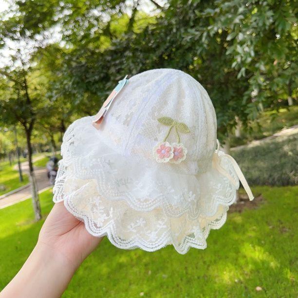 Baby Girl Summer Sun Hat With Adjustable Brim For Outdoor Protection