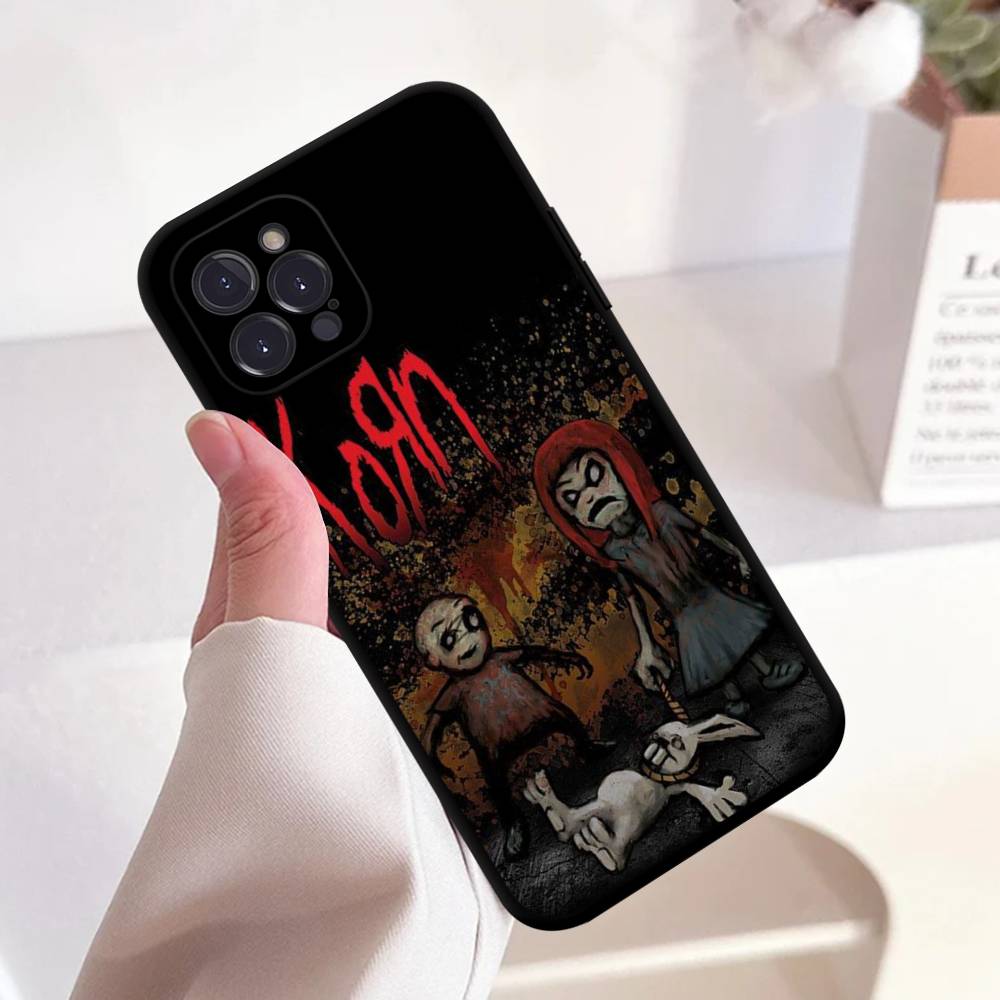 

K-Korn Rock Band Pattern Phone Case TPU Phone Case For Iphone17 Air 16 15 14 13 12 11 Pro Max Plus Cover Case iPhone 17 pro