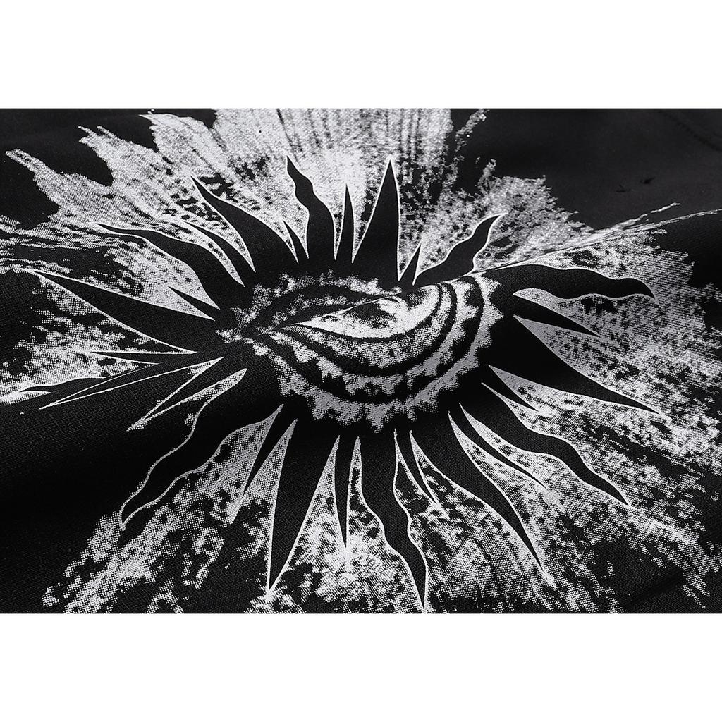 883 Amiri Sun God Print Spring and Autumn Loose Plus Size Thin High-quality Cotton Hooded Couple Hoodie