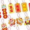 18 Pieces Year Pendants Chinese Hanging Decorations Festival Door Sign Traditional