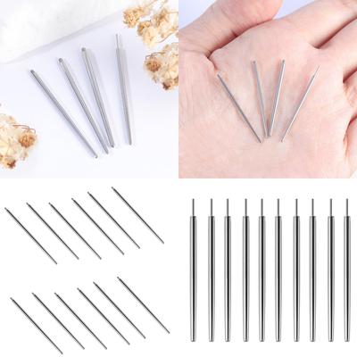10 Pack Convenient Piercing Taper Stainless Steel Threading Needle Piercing Tool Nipple Needle for Ear Nose Belly Tongue