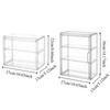 Acrylic Transparent Display Box Wall-Mounted Magnetic Model Storage Box with Lid Stackable Cosmetic Organizer Rack Collectibles