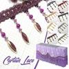 12m Crystal Bead Pendant Tassel Fringe Lace Trim Edge DIY Upholstery Curtain Ribbon  Sewing Curtain Accessorie Lace Decoration