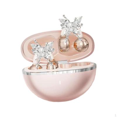 Open Ear Headphones Clip On Earbuds with Jewelry Bowknot Earrings Charging Case for Sports
