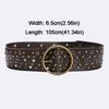 Harajuku Wide Waist Strap Y2K Metal Round Buckle Waistband Fashion Trouser Dress Belts