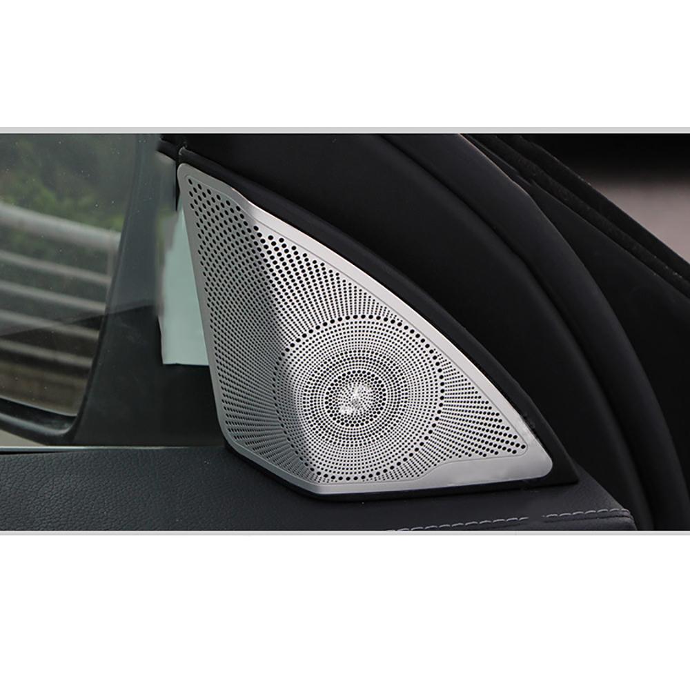 2pc Door A Pillar Tweeter Speaker Cover Trim For Mercedes Benz C Class 2015-2021