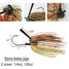 Bass Fishing Lures Kit Include Weedless Football Swim Jigs Bass Jigs, Silicone Jig Skirts, Craw Soft Plastic Worms Grub Bait Tackle Kit Fishing Lures