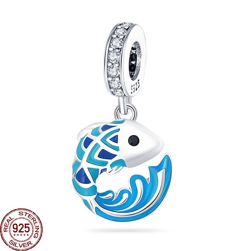 Women copper Sea Summer Design Dangle Turtle Starfish Octopus Dolphin Bead Charms Charm Bead Charms Authentic Accessories Bracelets Jewellery