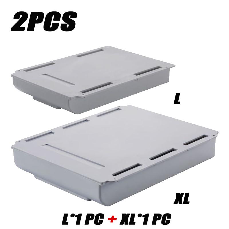 Creative Hidden Drawer Organizer No Punch Holes Under Desk Stationery Box Sticky Small Drawer Office Home Organizer