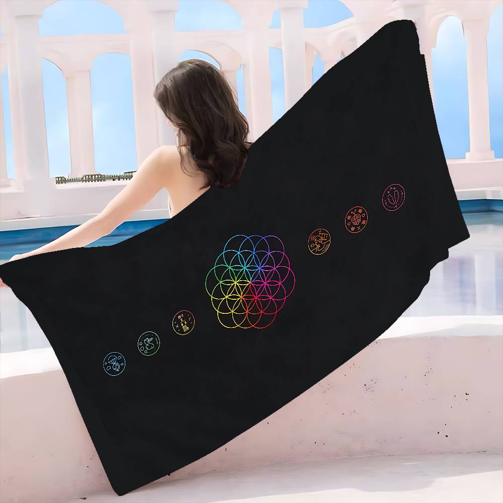 

Classic Pop Rock Band C-Coldplay Microfiber Printed Beach Towel Mountain Climbing Yoga Beach Swimming Running Absorbent Towel W40*H60(CM)