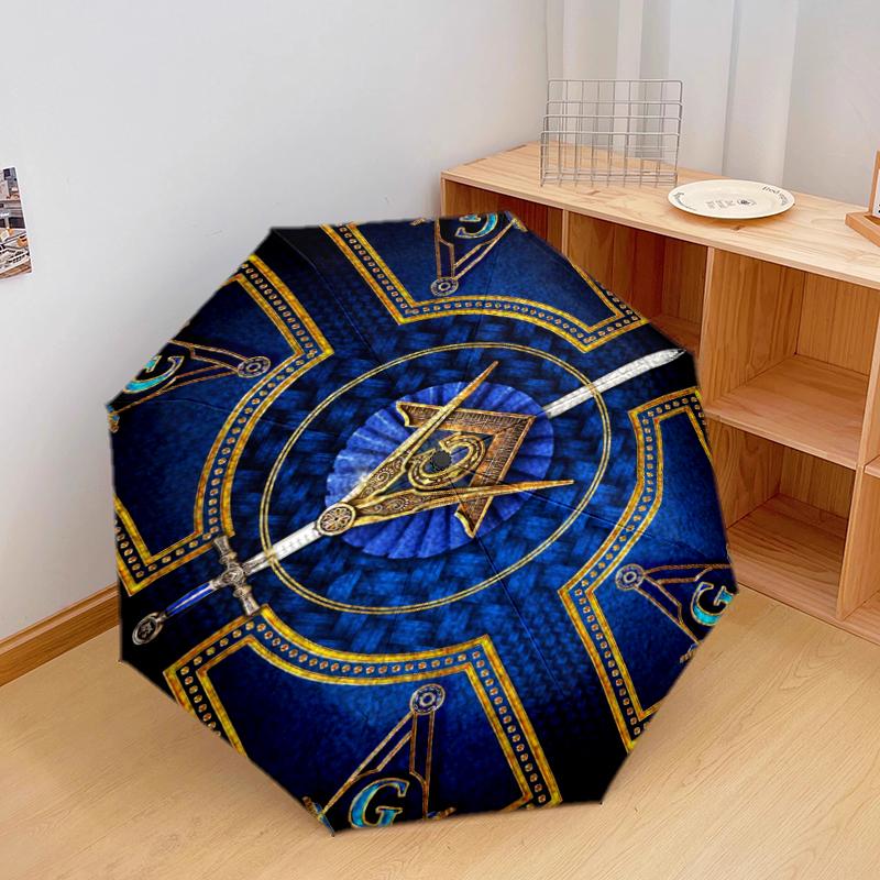 1PC Freemasonry Umbrella Portable Folding Umbrella Iron Frame Hole Bone Structure Outdoor Home Umbrella A7