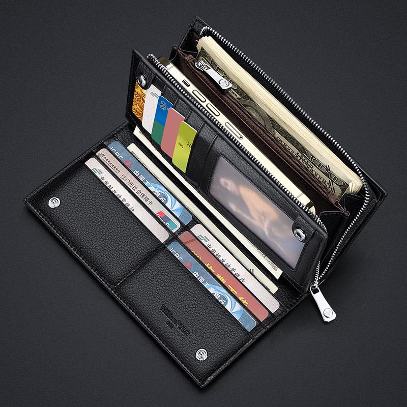 King Paul Herren-Geldbörse und Kartenetui aus echtem Leder mit mehreren Kartenfächern