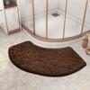 Curved Bathroom Mat Thickened Shower Room Absorbent Door Mat Toilet Bathroom Non-Slip Mat Dirt-Resistant Entrance Mat