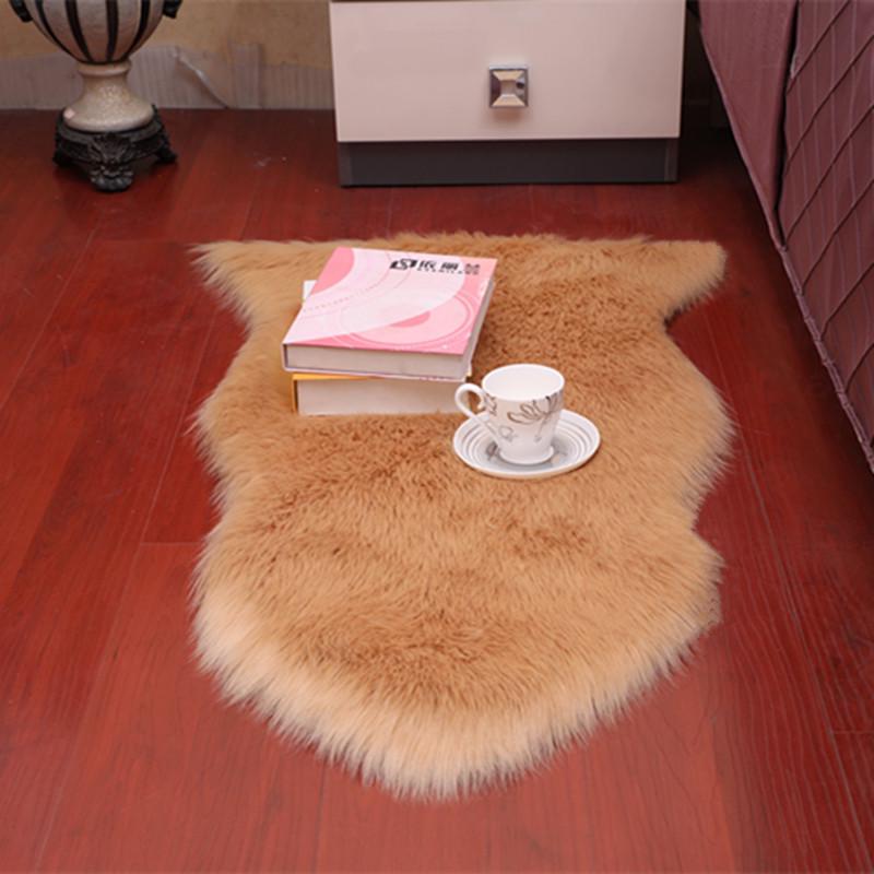 Imitation Australian Wool Plush Carpet Sofa Cushion & Bay Window Mat