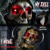 170cm Animated Grim Reaper, Life-Size Halloween Animatronic with Moving Hands/Head, Glowing Eyes, Creepy Sound