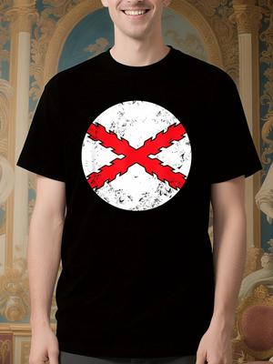 Spanish Empire Graphic Tshirt - Black Tee with Red and Wh...