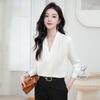 Trolman Women's V-Neck Long Sleeve Chiffon Blouse