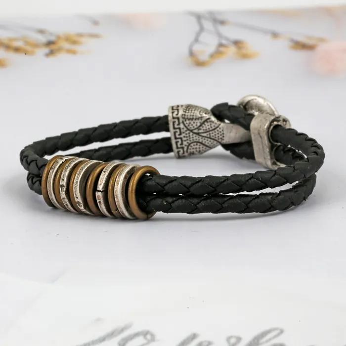 Lion Antique Leather Bracelet SVB-197