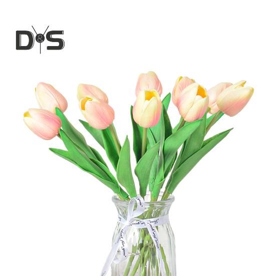 10 Stück künstliche Tulpen mit Stiel, realistisch, für Zuhause, Büro, Tischdekoration, Hochzeit, Kunstblumenzweig, künstliche Blumenarrangement, Dekoration, Foto