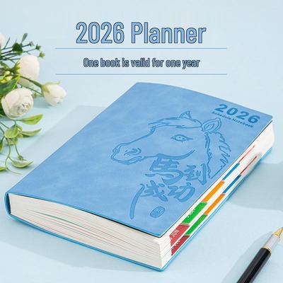 2026 A5 Jahresplaner für das Jahr des Pferdes: Effizienztagebuch für Zeitmanagement & Selbstdisziplin, Extra dicke Ausgabe