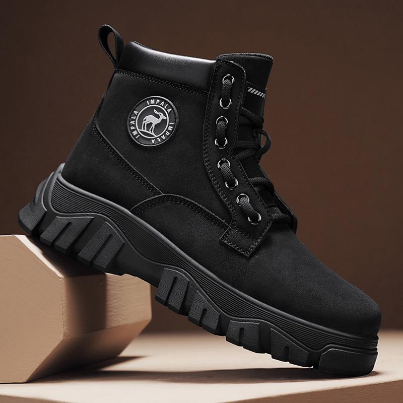 

Мужская повседневная обувь, рабочая обувь на шнуровке с толстой подошвой, мужская обувь для работы на открытом воздухе, высококачественные ботинки для походов на осень и зиму 44