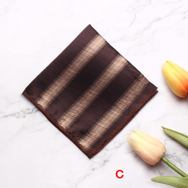 Men'S Dress Business Wedding Suit Pocket Towel Striped Flower Chest Towel Handkerchief Banquet Small Square Towel