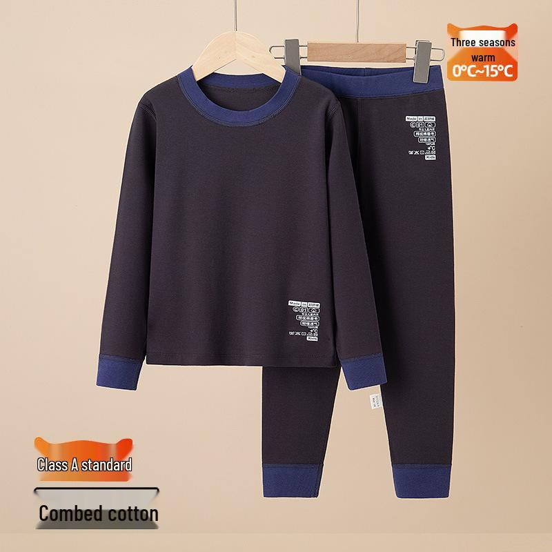 Herbst-Pyjama-Set für Kinder: Thermo-Baumwollhose & -Hemd für Jungen, Mädchen, Kleinkinder, Teenager