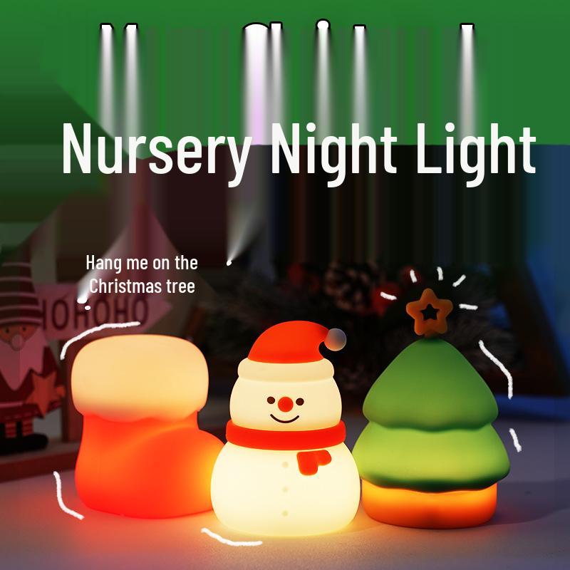 Christmas Silicone Snowman Night Light - Creative Holiday Gift & Decoration for Kids
