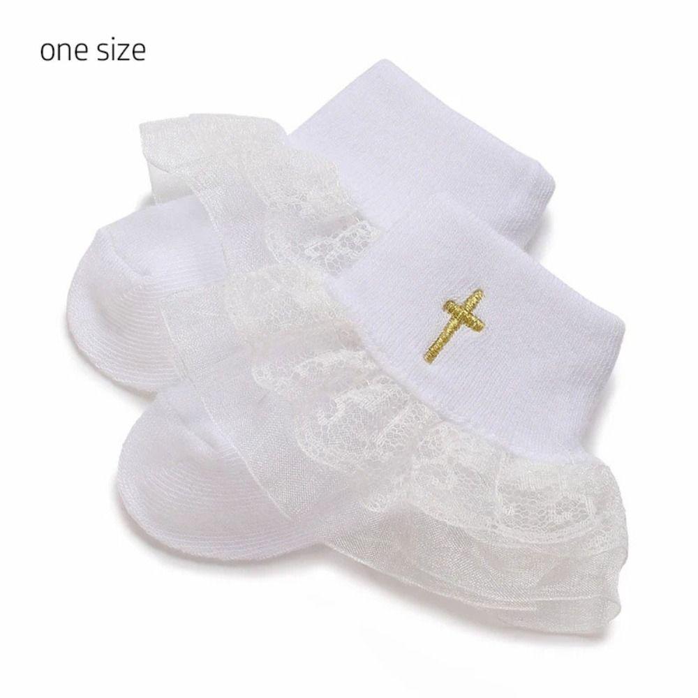 Baptism Baby Socks Cotton Photography Prop Sock New Lace Socks Infant