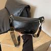 New Fashi Women Chest Bag INS Style Simple Versatile Soft Faux Leather Sling Crossbody Shoulder Bag