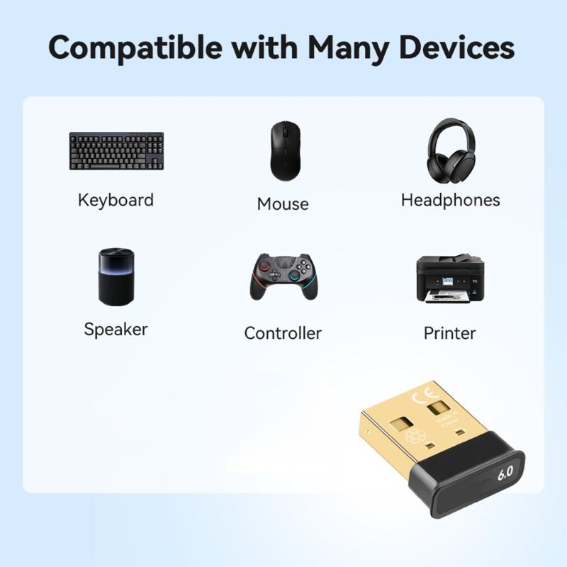 USB Bluetooth-compatible Adapter Wireless Dongle PC Transmitter Receiver Replacement For Mouse Tablet Acessories