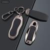 Zinc Alloy + PU Leather Car Key Case Cover Keychain For Porsche Panamera Spyder Carrera Macan Boxster Cayman Cayenne 911 970 981