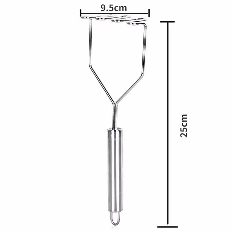 1pcs Stainless Steel Potato Masher Manual Fruit and Vegetable Press Masher Mashed Potatoes Wave Pressure Kitchen Accessories