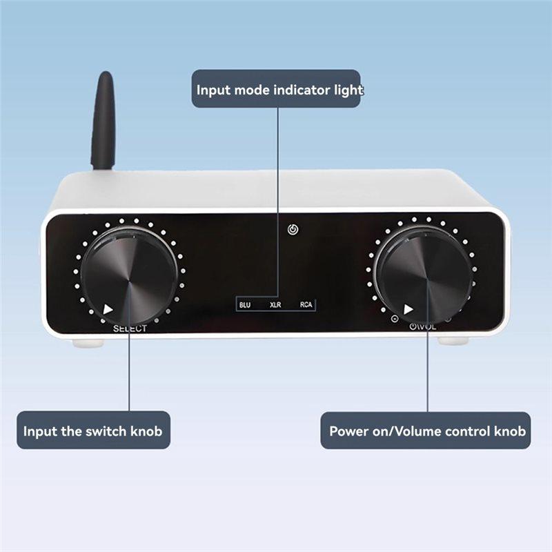 ABNR D325S HFI Desktop DAC AMP Headphone Amplifier 300W X 2 QCC3084 RCA XLR Bluetooth SBC/AAC/APTX/APTX-LL/LDAC