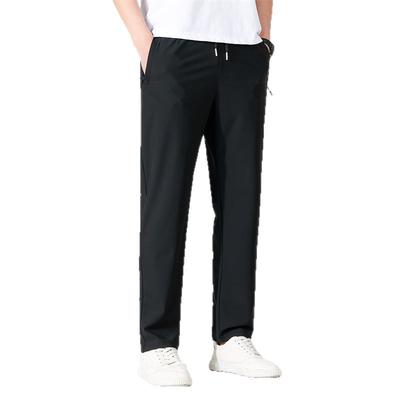 Summer New Ice Silk Quick-drying Pants Men's Ultra-thin Breathable Elastic Casual Trousers Loose Outdoor Sports Trousers