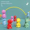 Creative Cartoon Dinosaur Stacking Matching Numerical Puzzle Toy, Preschool Educational Early Learning Toy For Toddlers & Kids, Develops Shape, Color,